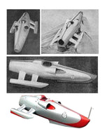 Full Size Printed Plans Scale 1:32 John Cobb’s “CRUSADER” for Jetex or ducted fan