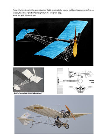 full size printed sub-peanut scale plans demoiselle  it fly’s quite nicely and looks cute