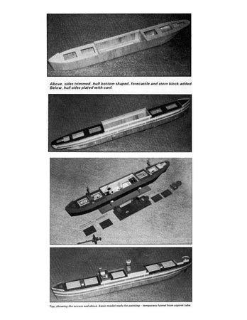 full size printed plans scale 1:144 based upon wwii catapult aircraft merchantship suitable for radio control