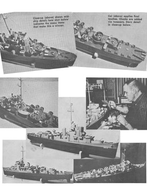 full size printed plan to build a scale u.s.s. evarts  destroyer escort suitable for radio control