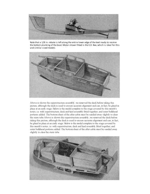 full size printed plans cabin cruiser boating for beginners' kingfisher  l 22" suitable for radio control