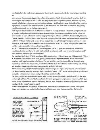 full size printed plan  1/2 a 1959 control line speed peanuts mk ii wingspan 9”  engine .049