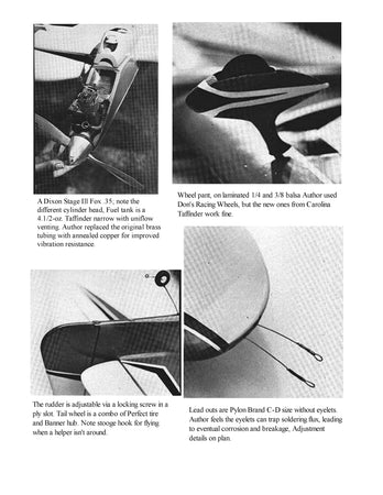 full size printed plan control line stunter " phoenix"  able as anything on the contest circuit, and it is more reliable than most.