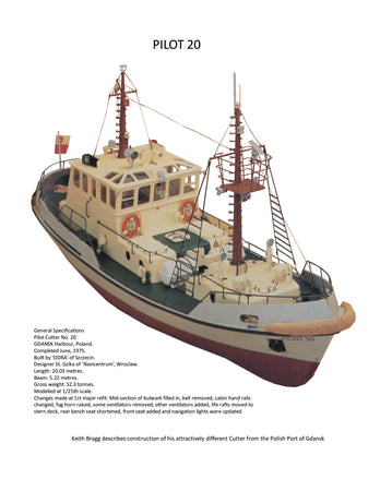 full size printed plan scale 1/25 polish cutter suitable for radio control