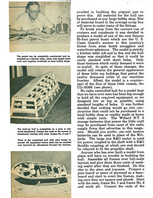 full size printed plan semi-scale 95-ft. u.s. coast guard patrol boat suitable for radio control