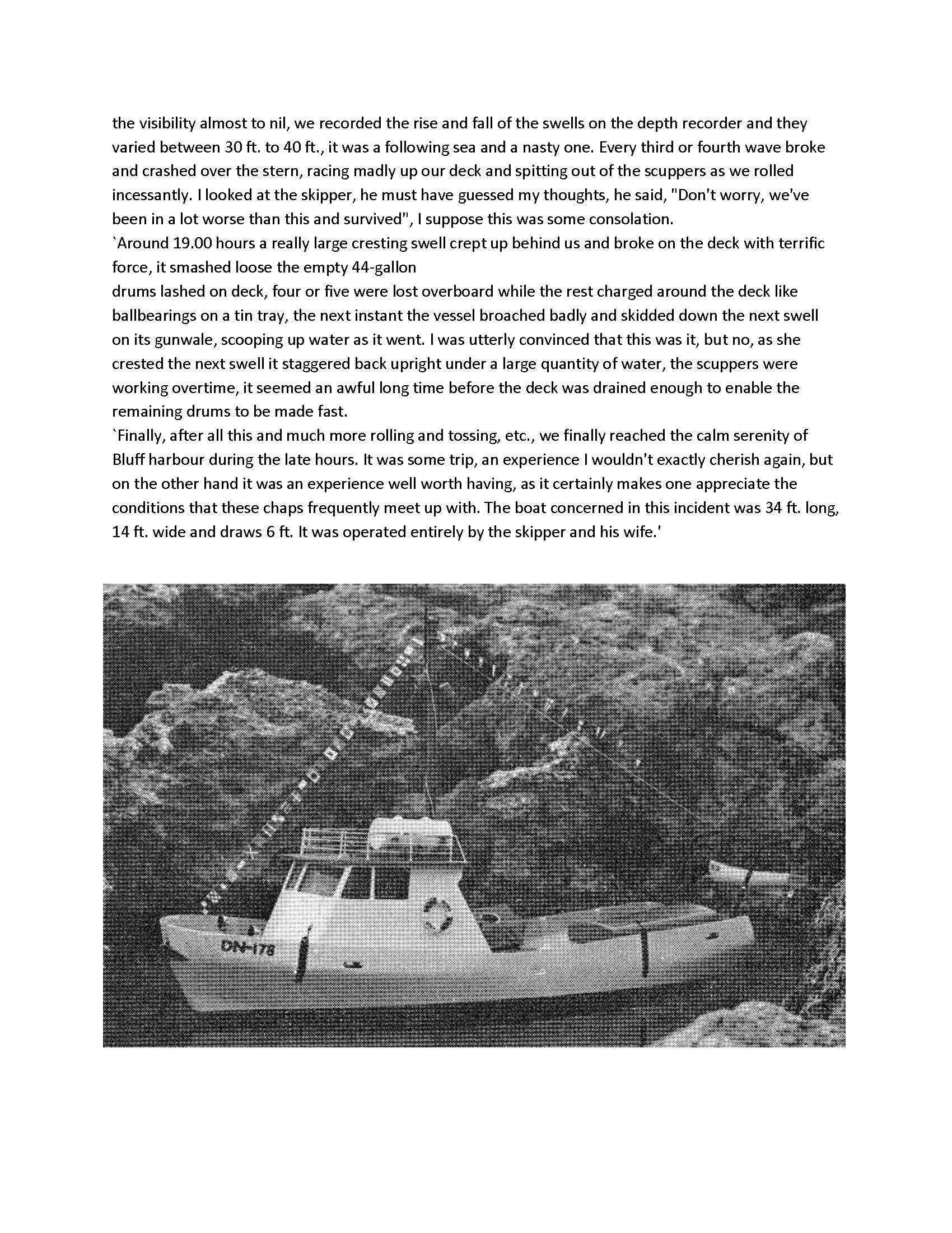 full size printed plan semi-scale26 1/2'new zealand fiordland crayfishing vessel suitable for radio control