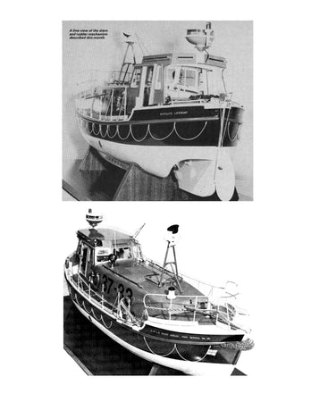 full size printed plan scale 1/16 rother class lifeboat for radio control double diagonal plank