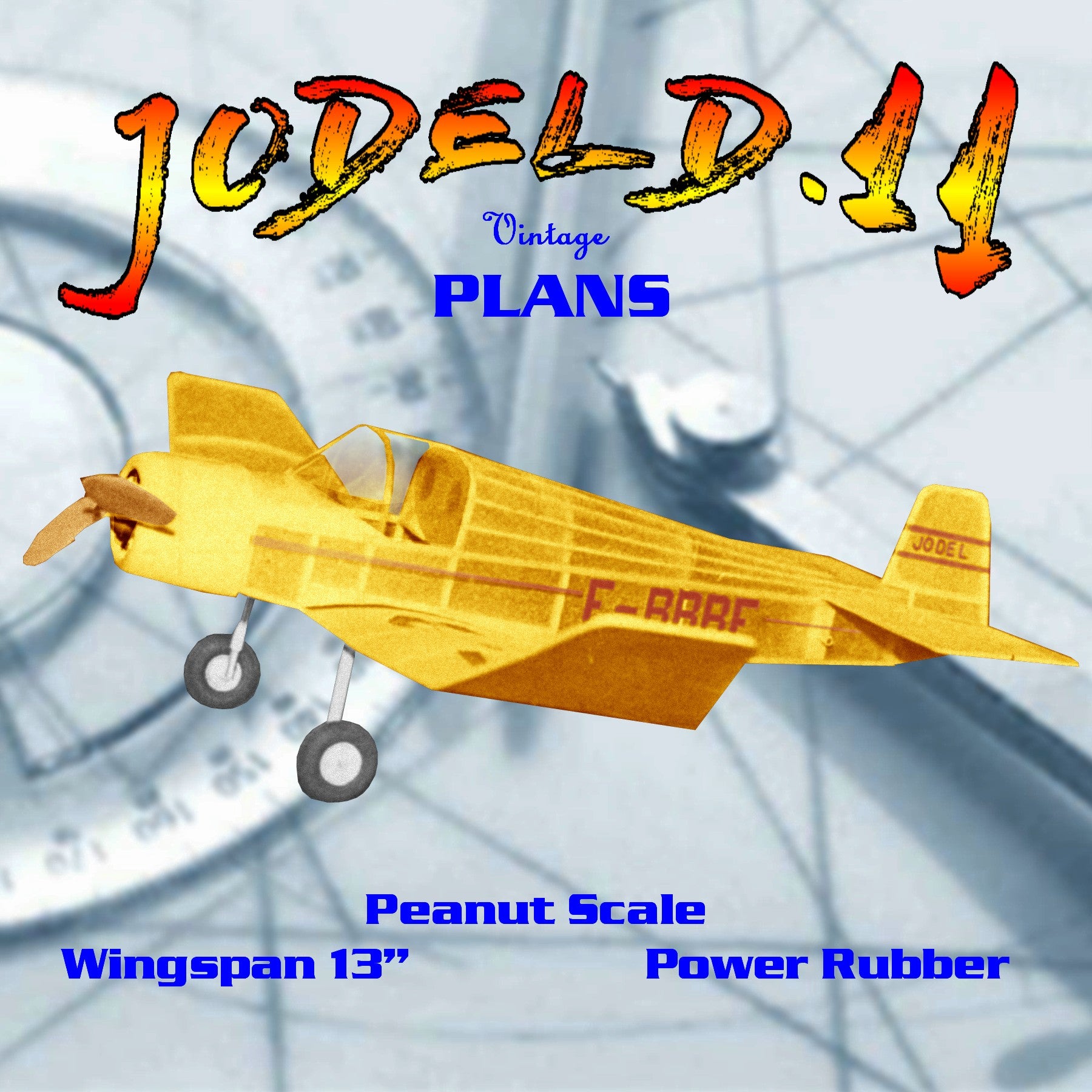 full size printed plans peanut scale jodel d.11 t's a little unusual