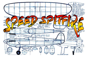 full size printed plans peanut scale "speed spitfire" aerodynamics plays no favourites
