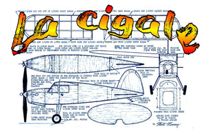 full size printed plans peanut scale "la cigale" paul aubert's "grasshopper