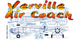 full size printed plans peanut scale "verville air coach"  you'll enjoy the air coach!