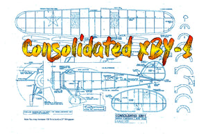 full size printed peanut scale plans consolidated xby-1 an experimental navy bomber