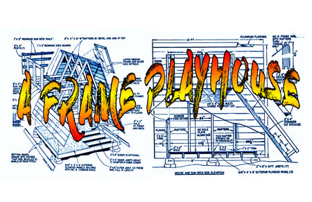 printed plans a frame playhouse overall length 10’  width 8’  height 10’  deck 69” x 39”