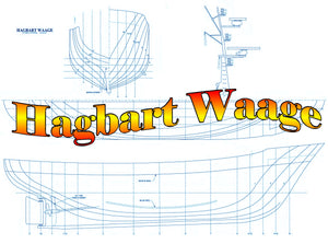 full size printed plans sea rescue hagbart waage scale 1:30  length 30" suitable for radio control