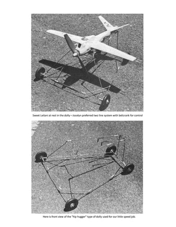 full size printed plan  1/2 a  1975 control line speed sweet leilani engine .049 wingspan 12