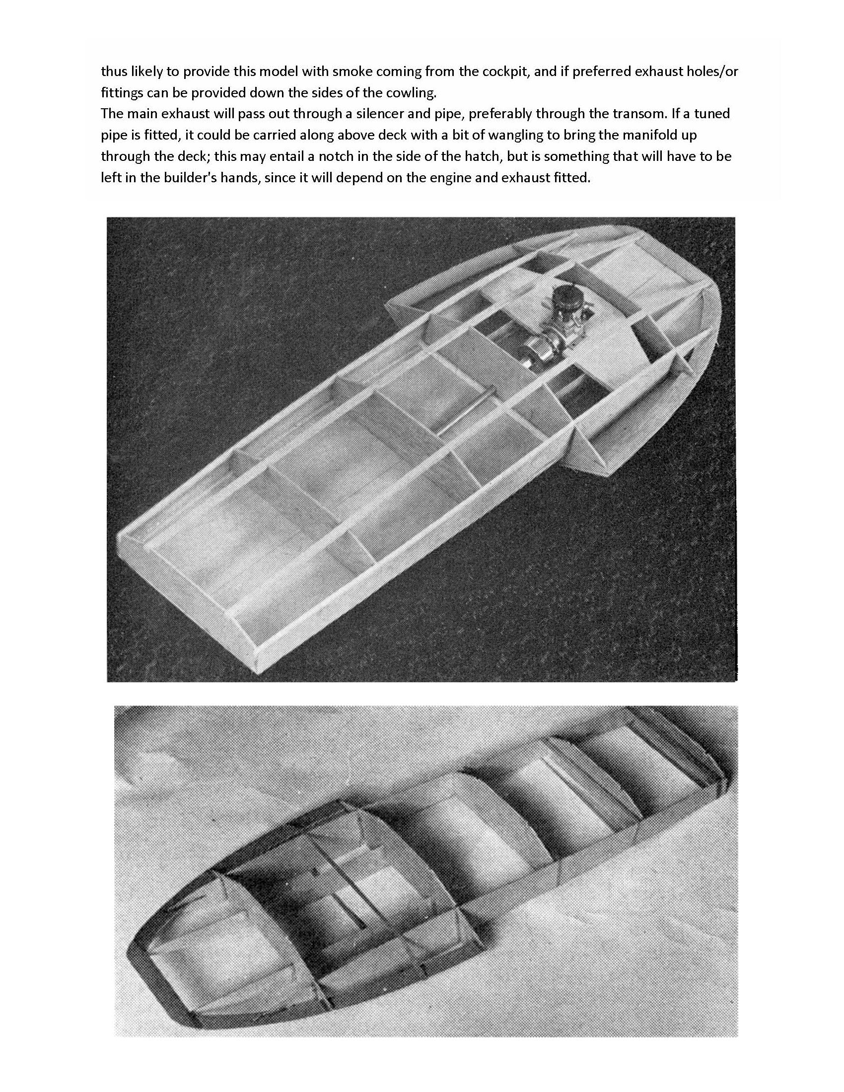 build a 3 point hydroplane 27" for radio control .15-.21 zing ray full size printed plan and building article